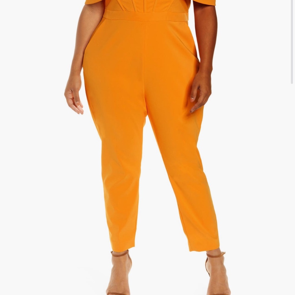 Lavish Alice V Front off the shoulder jumpsuit